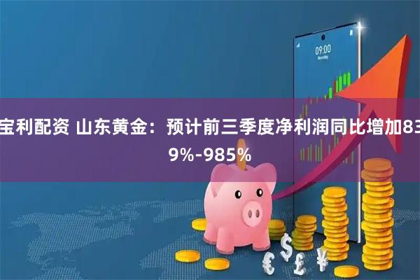 宝利配资 山东黄金：预计前三季度净利润同比增加839%-985%