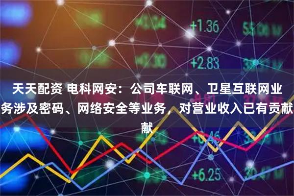 天天配资 电科网安：公司车联网、卫星互联网业务涉及密码、网络安全等业务，对营业收入已有贡献
